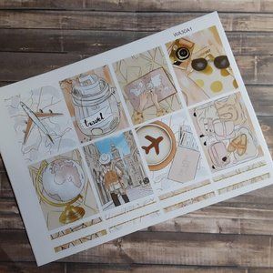 Travel Planner Sticker Kit, ECLP, Weekly Spread, Happy Planner KIT-WA30A